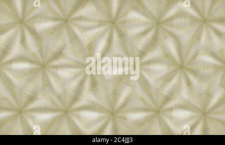 Abstract shiny metal background with circular brushed texture in golden colors Stock Vector