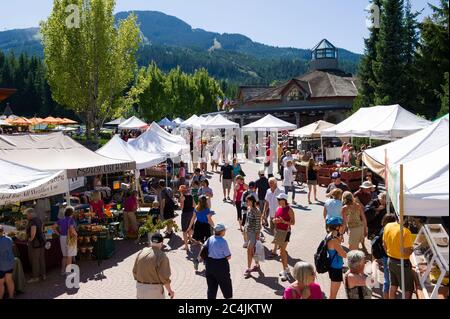 Whistler, BC, Canada: Whistler Farmer's Market in the Upper Village- Stock  Photo Stock Photo - Alamy