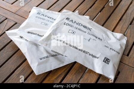 Randox Covid-19 Home Testing Kits Stock Photo