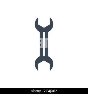 Wrench Vector Glyph Icon Stock Vector