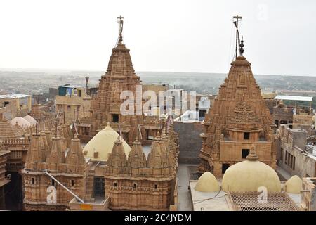 Jaisalmer fort has seven gorgeous Jain temples Stock Photo