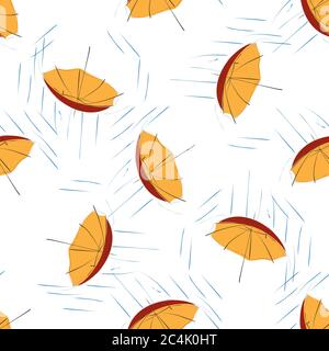 Seamless pattern with red umbrella Stock Vector