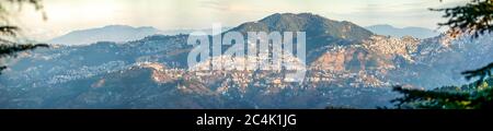 The city of Shimla as seen from Chail Stock Photo