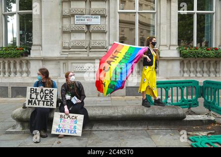 Black Trans Lives Mattercrowds protest - Central London Stock Photo