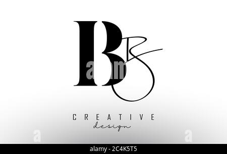 Letters BB B Logo with a minimalist design and handwritten letter. Simple BB Icon. Creative Vector Illustration with letter B. Stock Vector