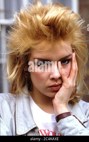 Kim Wilde at RAK recording studios in St John's Wood,London 1984 Stock Photo