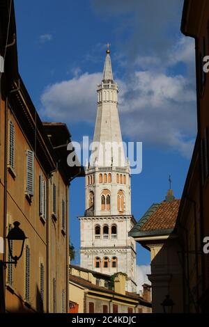 Ghirlandina (Garland) tower, Modena, Italy, historical symbol of the city Stock Photo