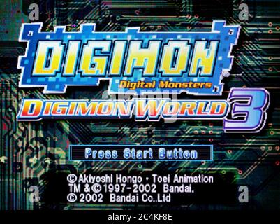 Digimon World 3 - Sony Playstation 1 PS1 PSX - Editorial use only Stock Photo