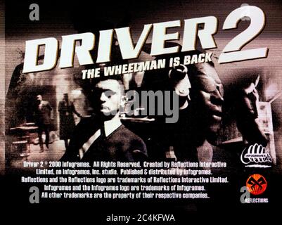 Driver 2 - Sony Playstation 1 PS1 PSX - Editorial use only Stock Photo