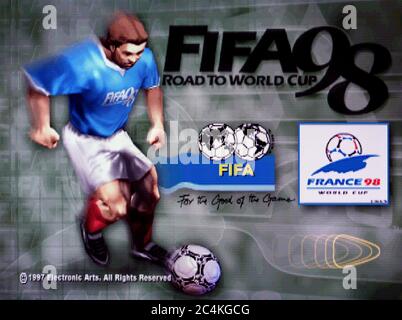 FIFA 98 Road to World Cup - Sony Playstation 1 PS1 PSX - Editorial use only Stock Photo