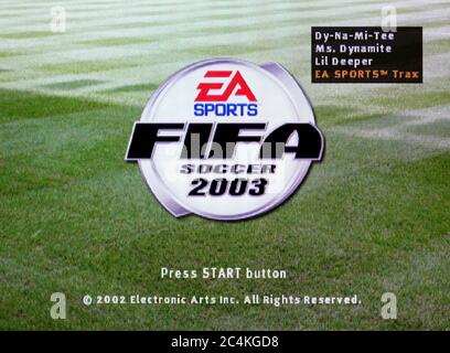 FIFA 2003 - Sony Playstation 1 PS1 PSX - Editorial use only Stock Photo