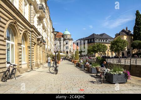 BAYREUTH, GERMANY - July 10, 2019: Bavarian Town Bayreuth, Downtown Bayreuth (old town) Stock Photo