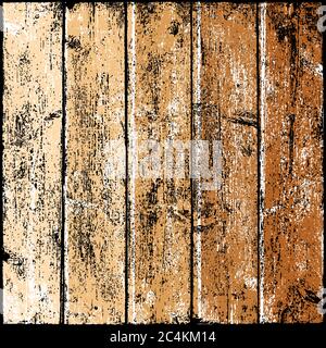 Wood texture with realistic natural structure. Blank board composed from clean planks. Empty background in square size format. Graphic element Stock Vector