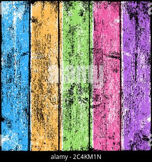 Color wood texture with realistic natural structure. Blank board composed from clean planks. Empty background in square size format. Graphic element Stock Vector