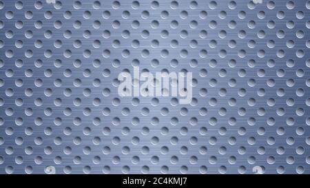 Abstract metal background with holes in blue colors Stock Vector