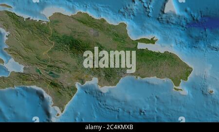 Mapa Rd 3d Outlined shape of the Dominican Republic area. Bilevel elevation map ...