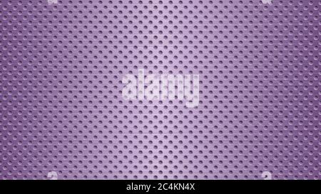 Abstract metal background with holes in purple colors Stock Vector