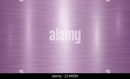 Abstract metal background with glares in purple colors Stock Vector