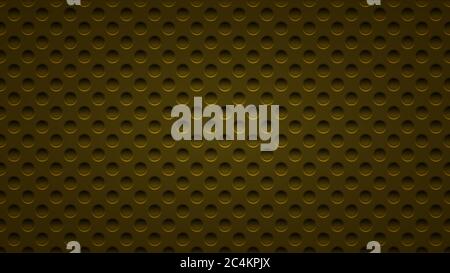 Abstract background with holes in dark yellow colors Stock Vector