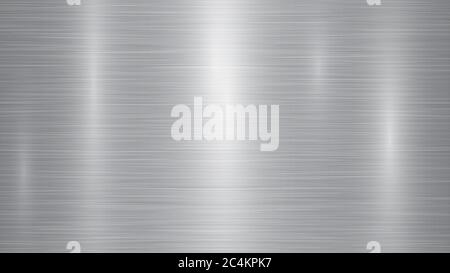 Abstract metal background with glares in gray colors Stock Vector