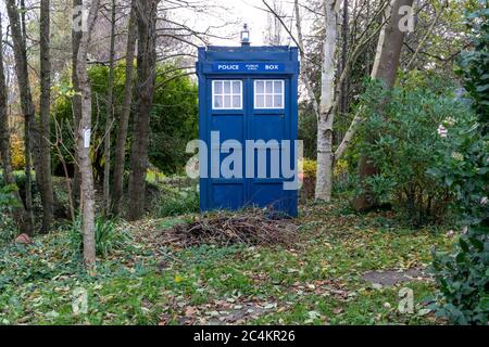 Doctor Who's tardis police box Stock Photo