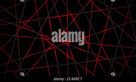 Abstract dark background of intersecting lines in red colors Stock Vector