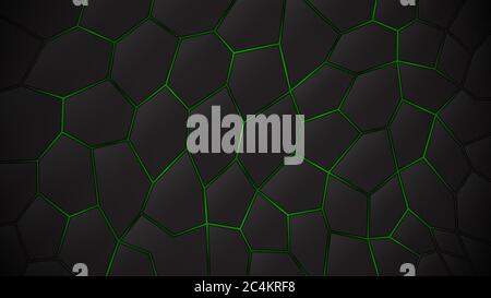 Abstract dark background of polygons in green colors Stock Vector