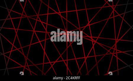 Abstract dark background of intersecting lines in red colors Stock Vector