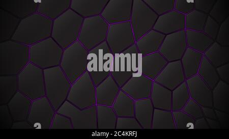 Abstract dark background of polygons in purple colors Stock Vector