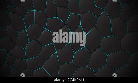 Abstract dark background of polygons in light blue colors Stock Vector