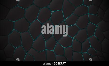 Abstract dark background of polygons in light blue colors Stock Vector