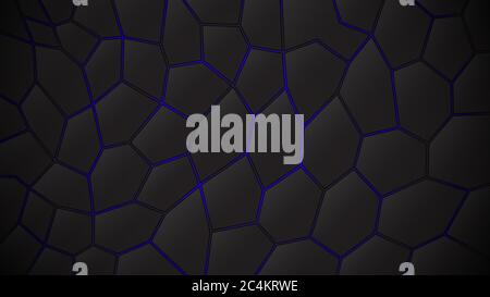 Abstract dark background of polygons in blue colors Stock Vector