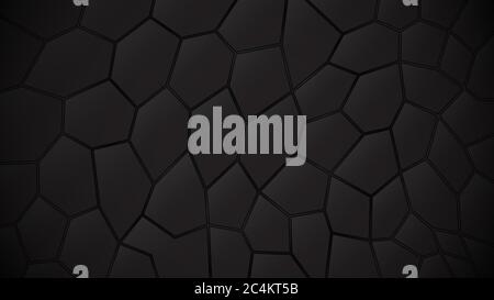 Abstract dark background of polygons in black colors Stock Vector