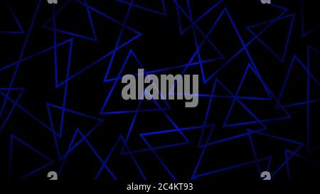 Abstract dark background of intersecting triangles in blue colors Stock Vector