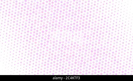 Abstract halftone gradient background of small stars, purple on white Stock Vector