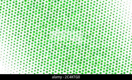 Abstract halftone gradient background of small stars, green on white Stock Vector