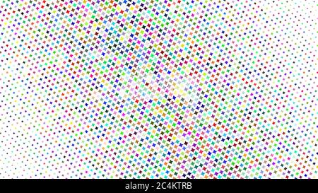 Abstract halftone gradient background of small colored stars on white Stock Vector