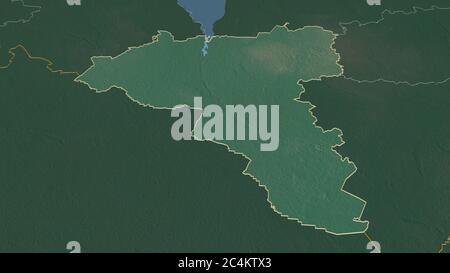 Valga Map Zoom in on Valga (county of Estonia) extruded. Oblique perspective ...