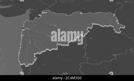 Maharashtra, State Of India. Bilevel Elevation Map With Lakes And ...