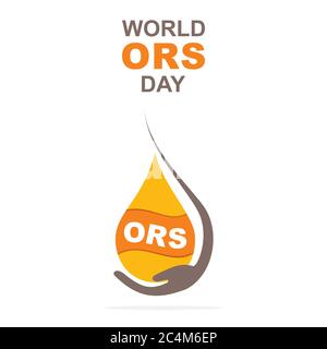 vector illustration of world ORS day poster or banner design Stock Vector