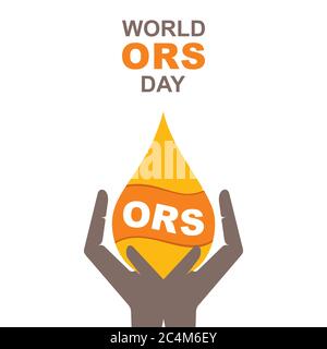 vector illustration of world ORS day poster or banner design Stock Vector