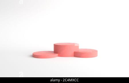 3D display stand on white background Stock Photo
