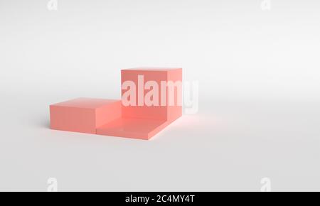 3D display stand on white background Stock Photo