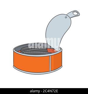 vector of canned fish Stock Vector