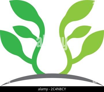 Logos of green leaf ecology nature element vector icon Stock Vector
