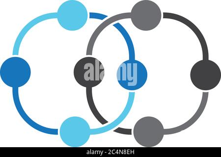 Molecule logo template vector icon illustration design Stock Vector