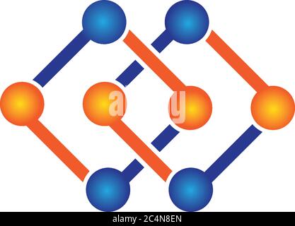 Molecule logo template vector icon illustration design Stock Vector
