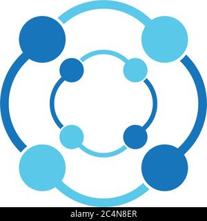 Molecule logo template vector icon illustration design Stock Vector