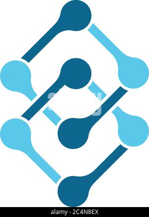 Molecule logo template vector icon illustration design Stock Vector