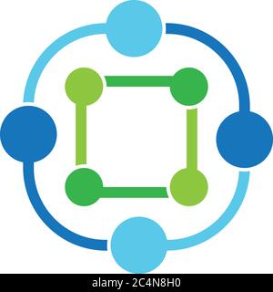 Molecule logo template vector icon illustration design Stock Vector